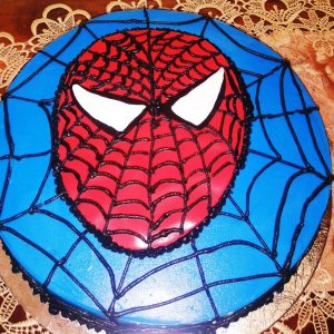 spider man theme cake